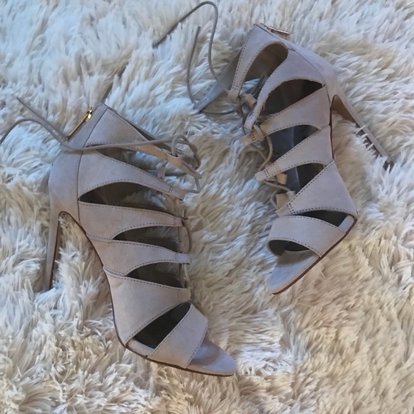 Madden Girl Lace Up Heels In Nude - Picture 3 of 4